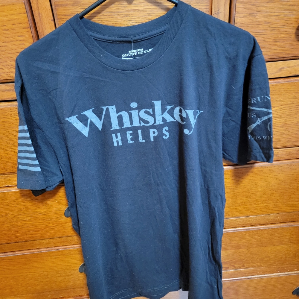 Whiskey Helps Black Shirt